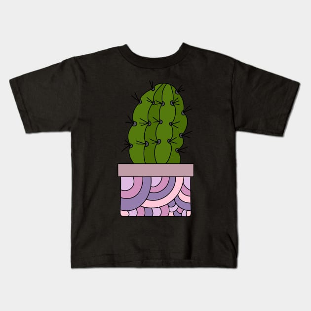 Cute Cactus Design #89: A Thorny Cactus Kids T-Shirt by DreamCactus